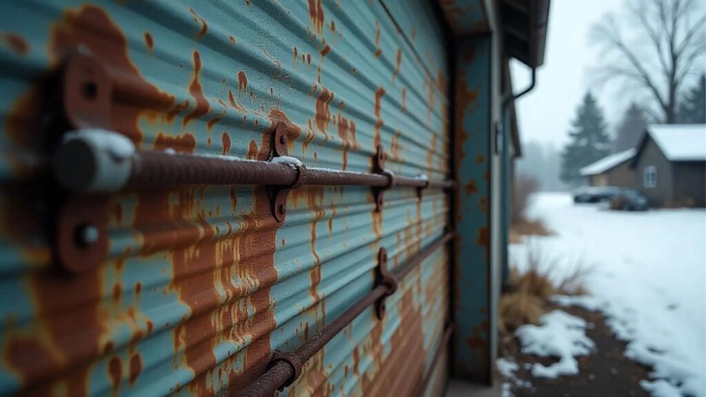 Photo of a worn-out door or a tangle of springs to show what can go wrong