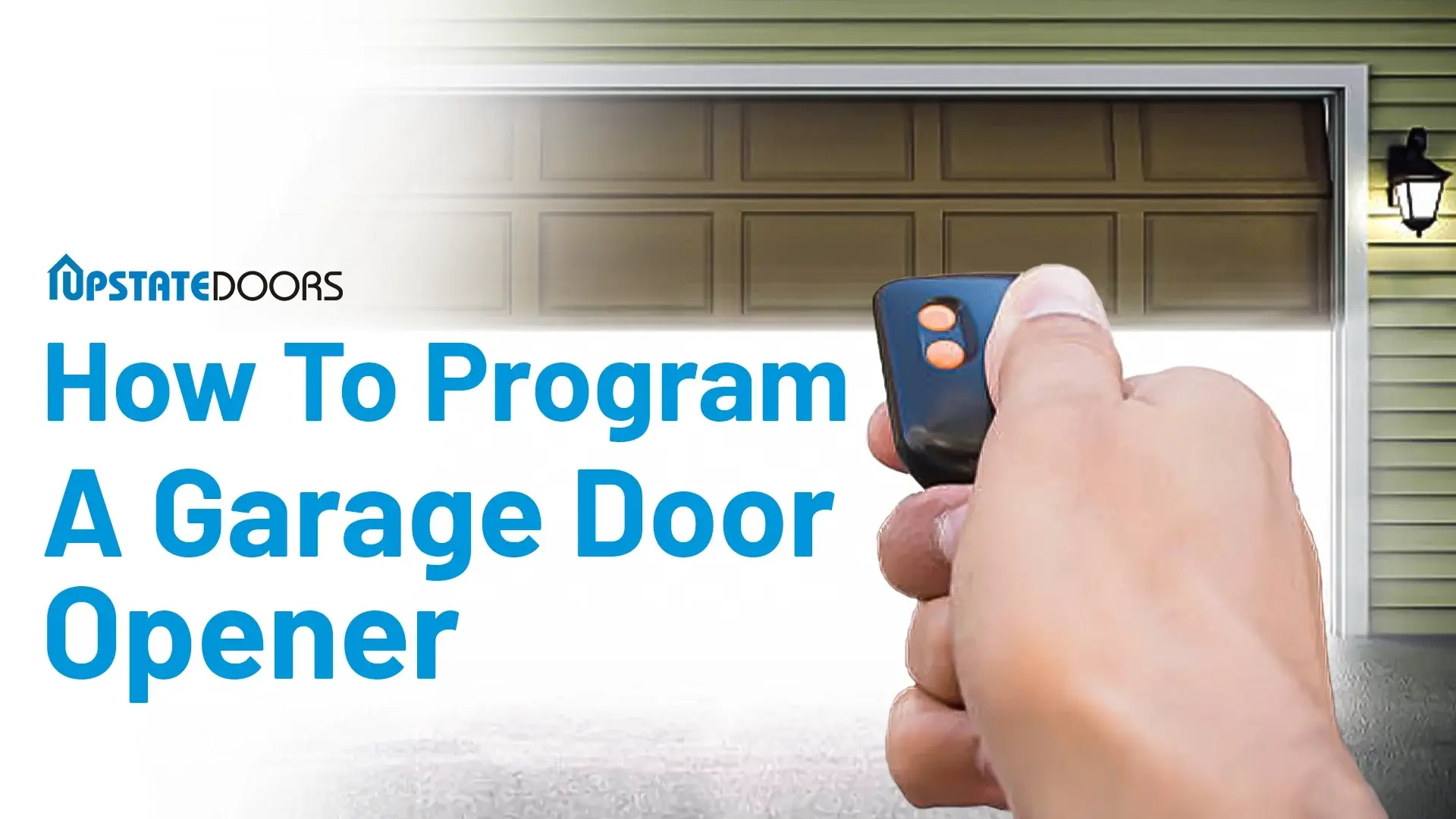 How To Program A Garage Door Opener